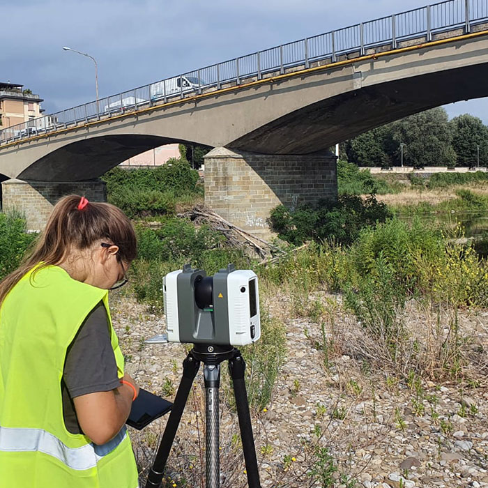 laserscanner per rilievi sui ponti e viadotti